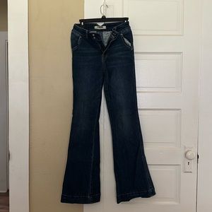 Rock and Roll dark blue high rise trouser